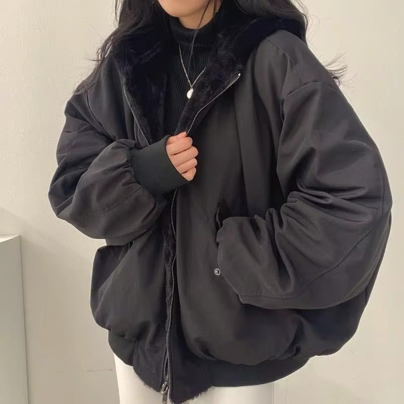 Oversized autmn/winter parka - double-sided hooded coat 2024